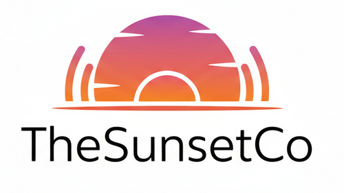 Create me a logo for my eccomerce store "TheSUnsetCo" I sell the viral sunset lamp 